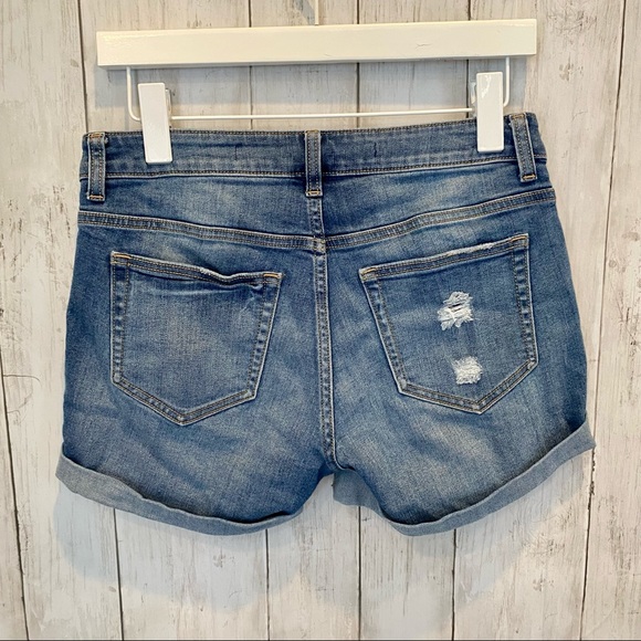 Harper Denim Cuffed Shorts I2 - Picture 2 of 4
